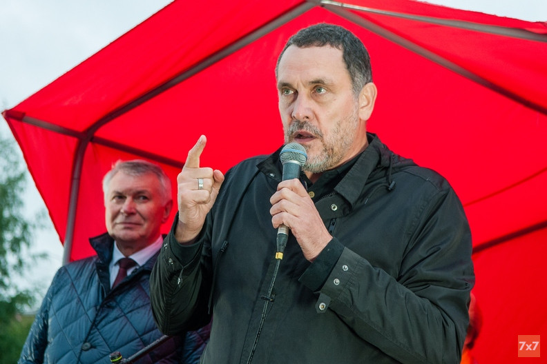 Максим Шевченко на митинге в Костроме